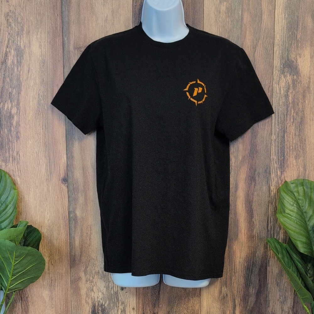 1st Phorm Men's Black Orange Graphic Tee Tshirt S            C528